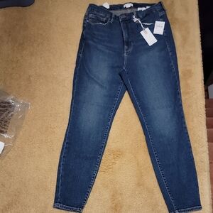 Good American High Rise Dark Blue Jeans
